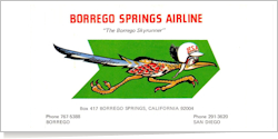 Borrego Springs Airline [BRANDING] [BRANDING] 