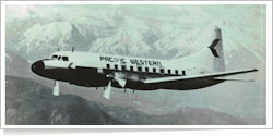 Pacific Western Airlines Convair CV-640 reg unk