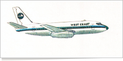 West Coast Airlines Boeing B.737 reg unk