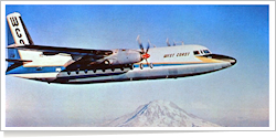 West Coast Airlines Fairchild-Hiller F.27 reg unk