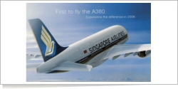 Singapore Airlines Airbus A-380-841 reg unk